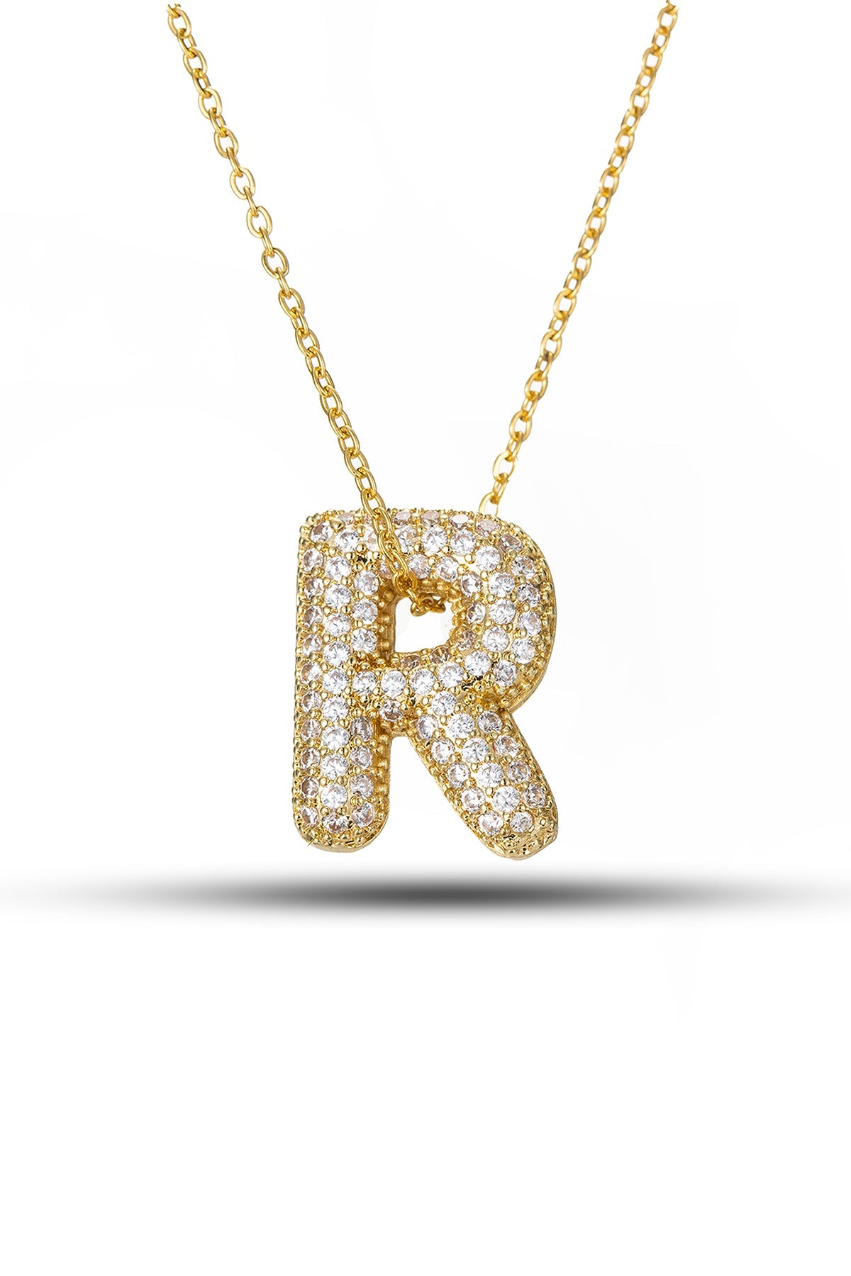 Scott Cashmere Alphabet Necklace Exclusive Design - Letter R