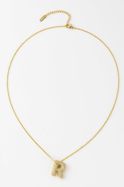 Scott Cashmere Alphabet Necklace Exclusive Design - Letter R