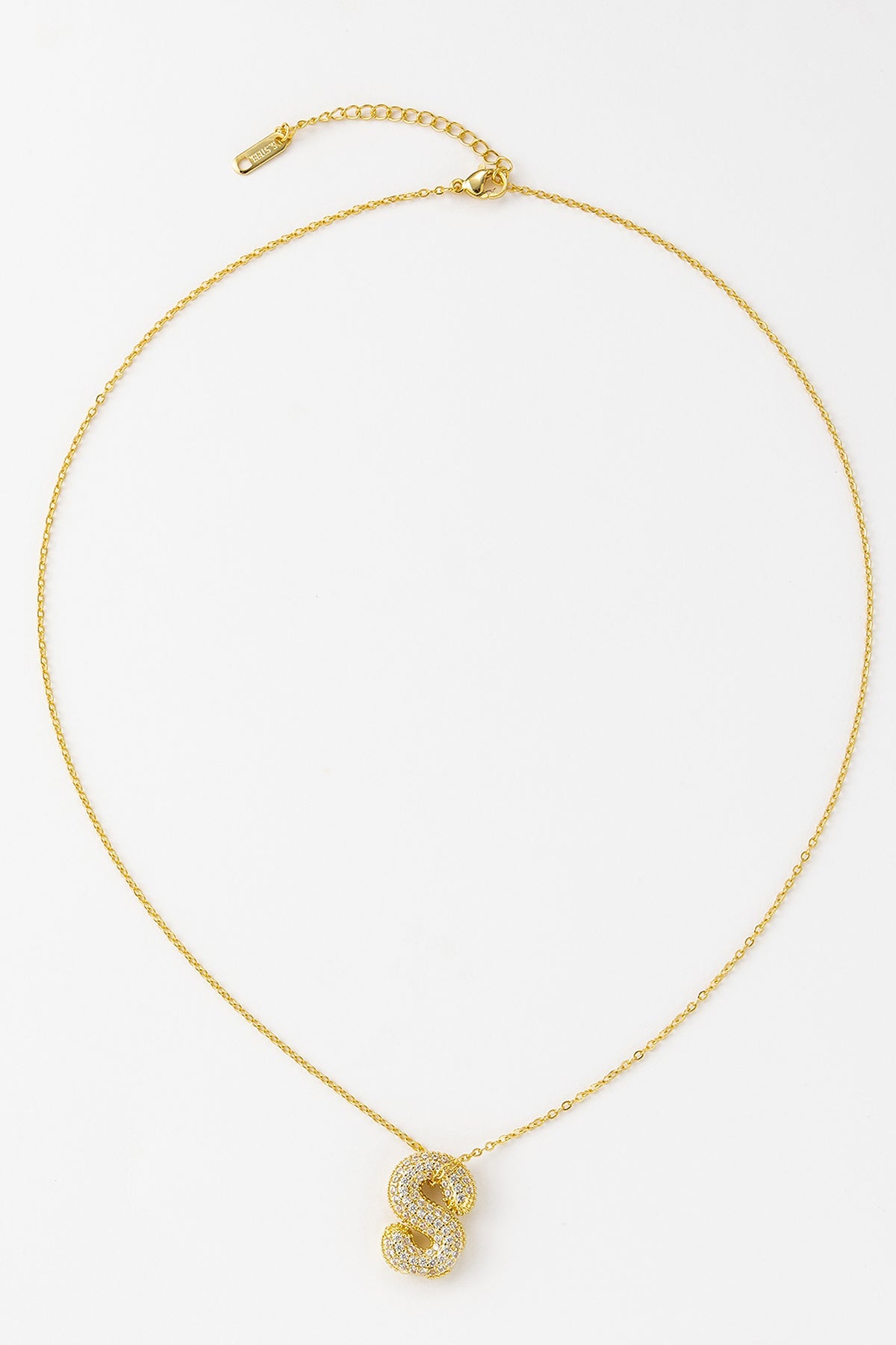 Scott Cashmere Alphabet Necklace Exclusive Design - Letter S