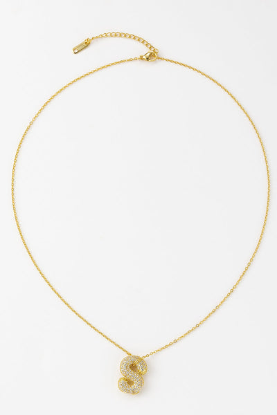 Scott Cashmere Alphabet Necklace Exclusive Design - Letter S