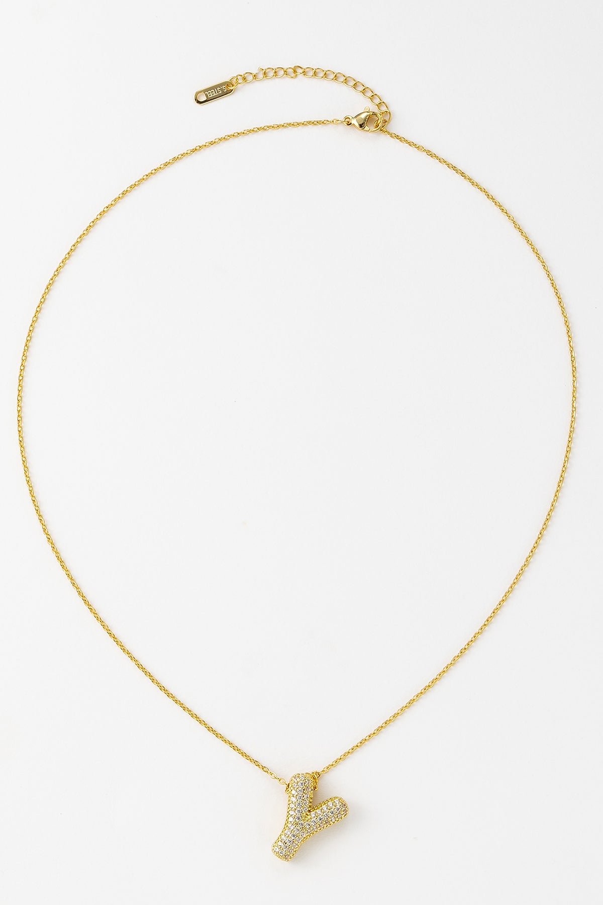 Scott Cashmere Alphabet Necklace Exclusive Design - Letter Y