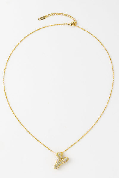 Scott Cashmere Alphabet Necklace Exclusive Design - Letter Y