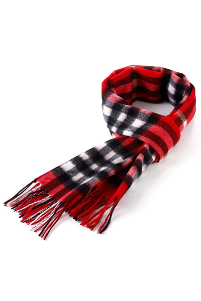 Scarf DC Classic Red Oversized Wrap 100% Pure Lambswool