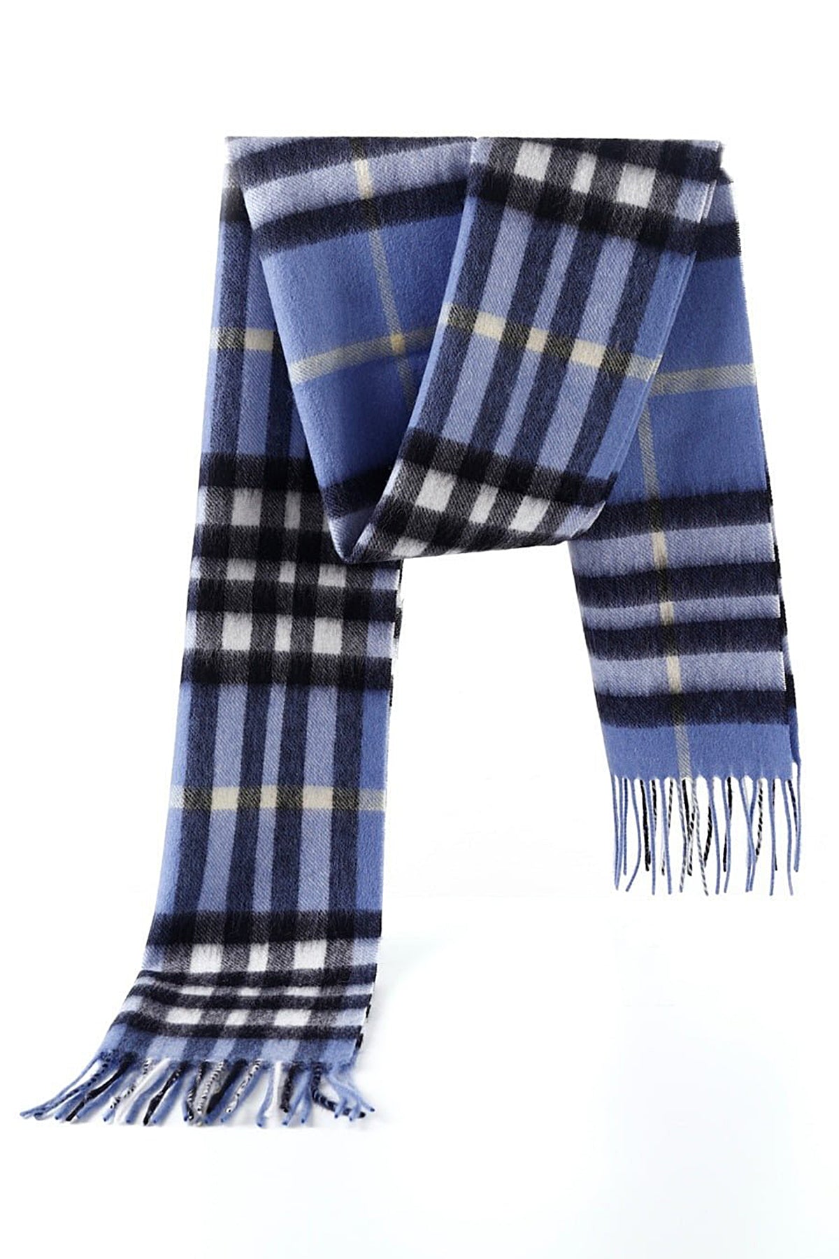 Scarf DC Classic Blue Oversized Wrap 100% Pure Lambswool
