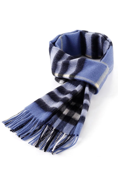 Scarf DC Classic Blue Oversized Wrap 100% Pure Lambswool