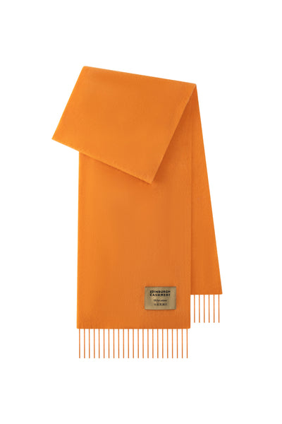 Plain Merino Wool Scarf Orange 1