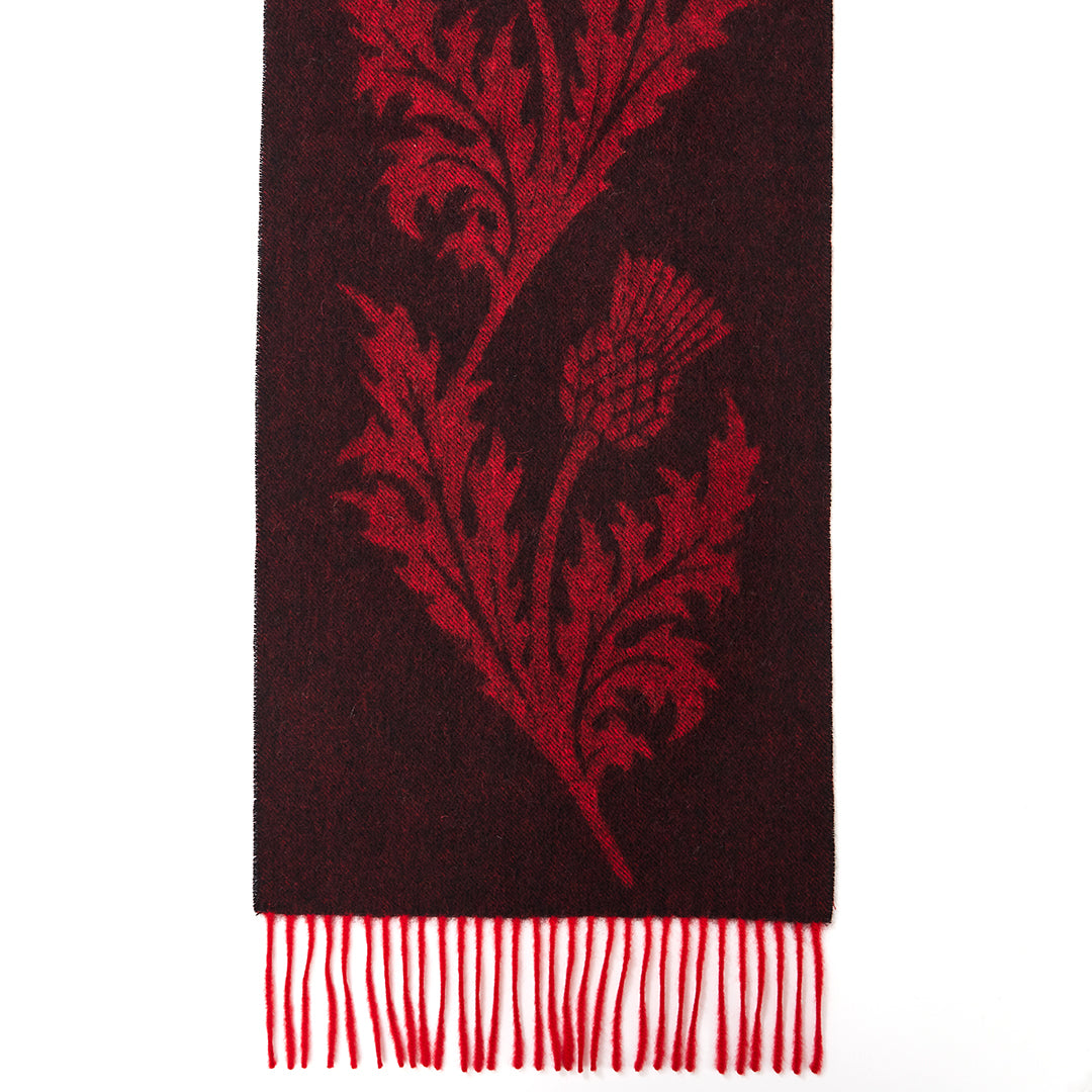 싱글 시슬 레드 스카프 100% 퓨어 램스울