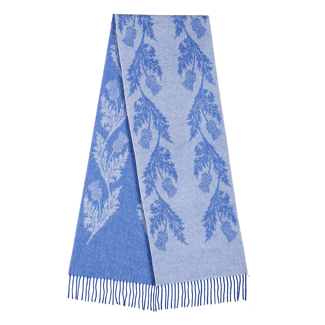 더블 시슬 블루 스카프 100% Pure Lambswool