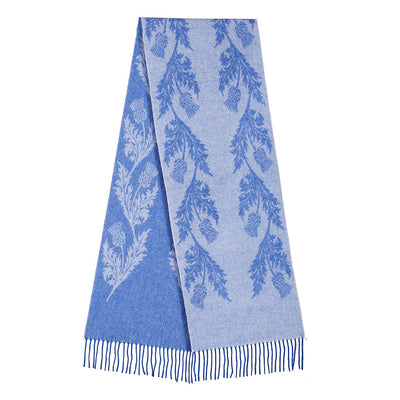 더블 시슬 블루 스카프 100% Pure Lambswool