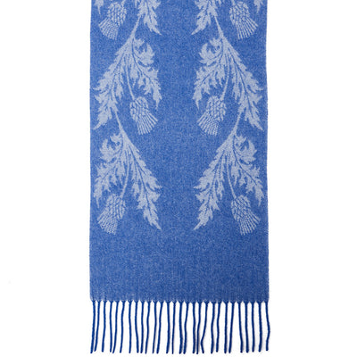 더블 시슬 블루 스카프 100% Pure Lambswool