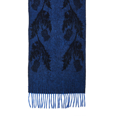 더블 시슬 네이비 스카프 100% 퓨어 램스울