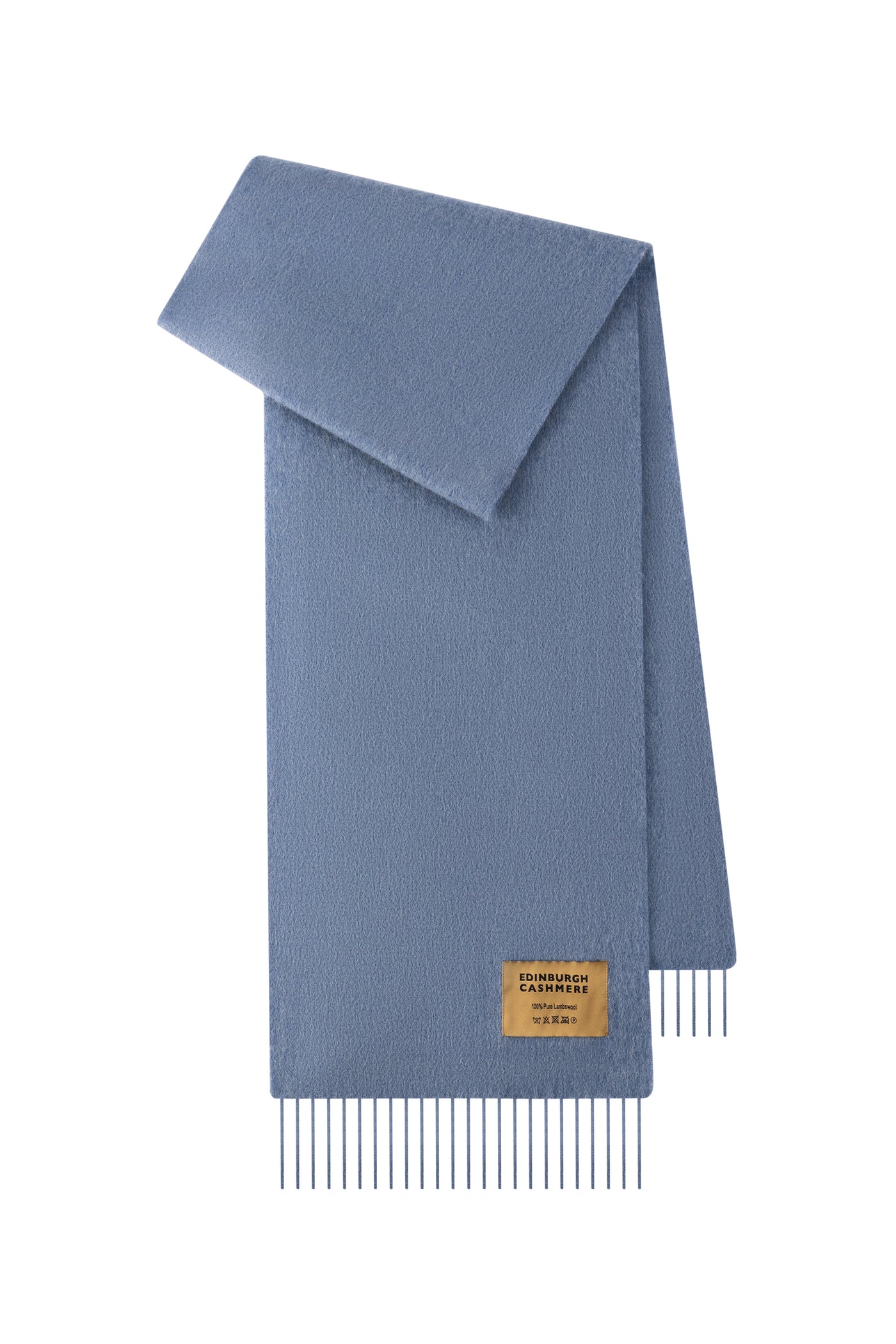Plain Merino Wool Scarf Sky Blue 134