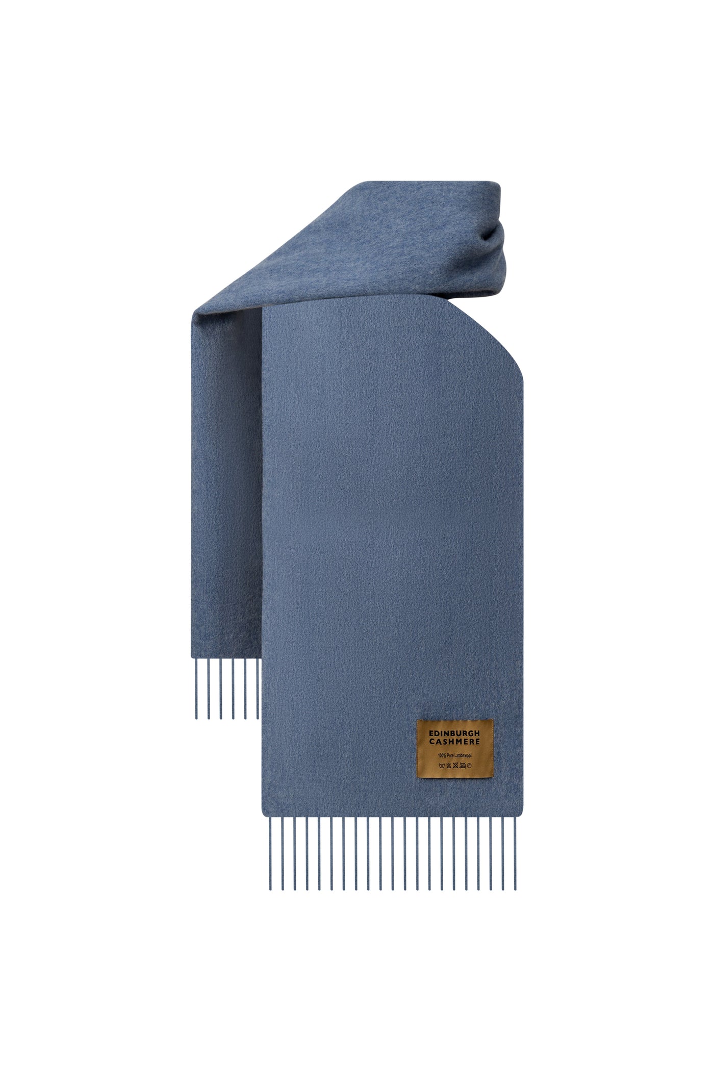 Plain Merino Wool Scarf Sky Blue 134