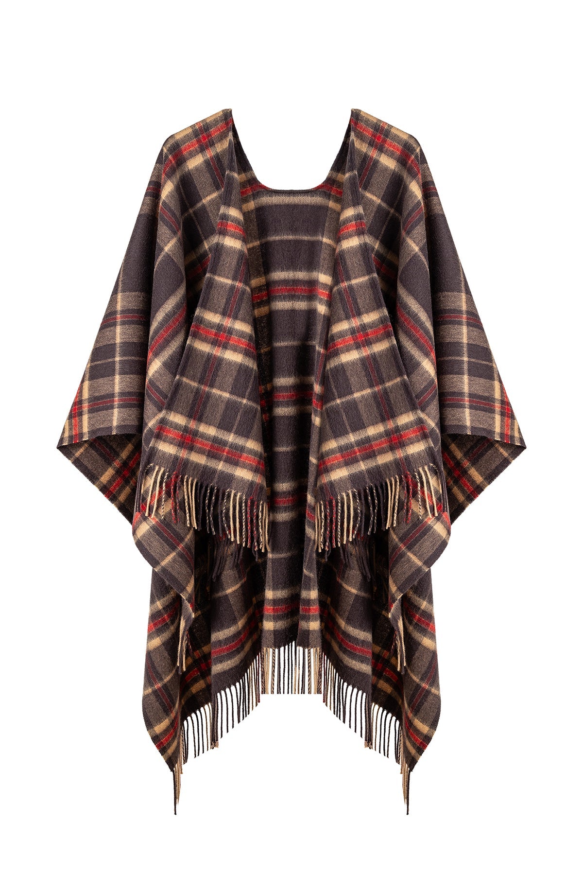 Luxury Cape/Poncho EC Check Exclusive Iconic Design - Black Style 2