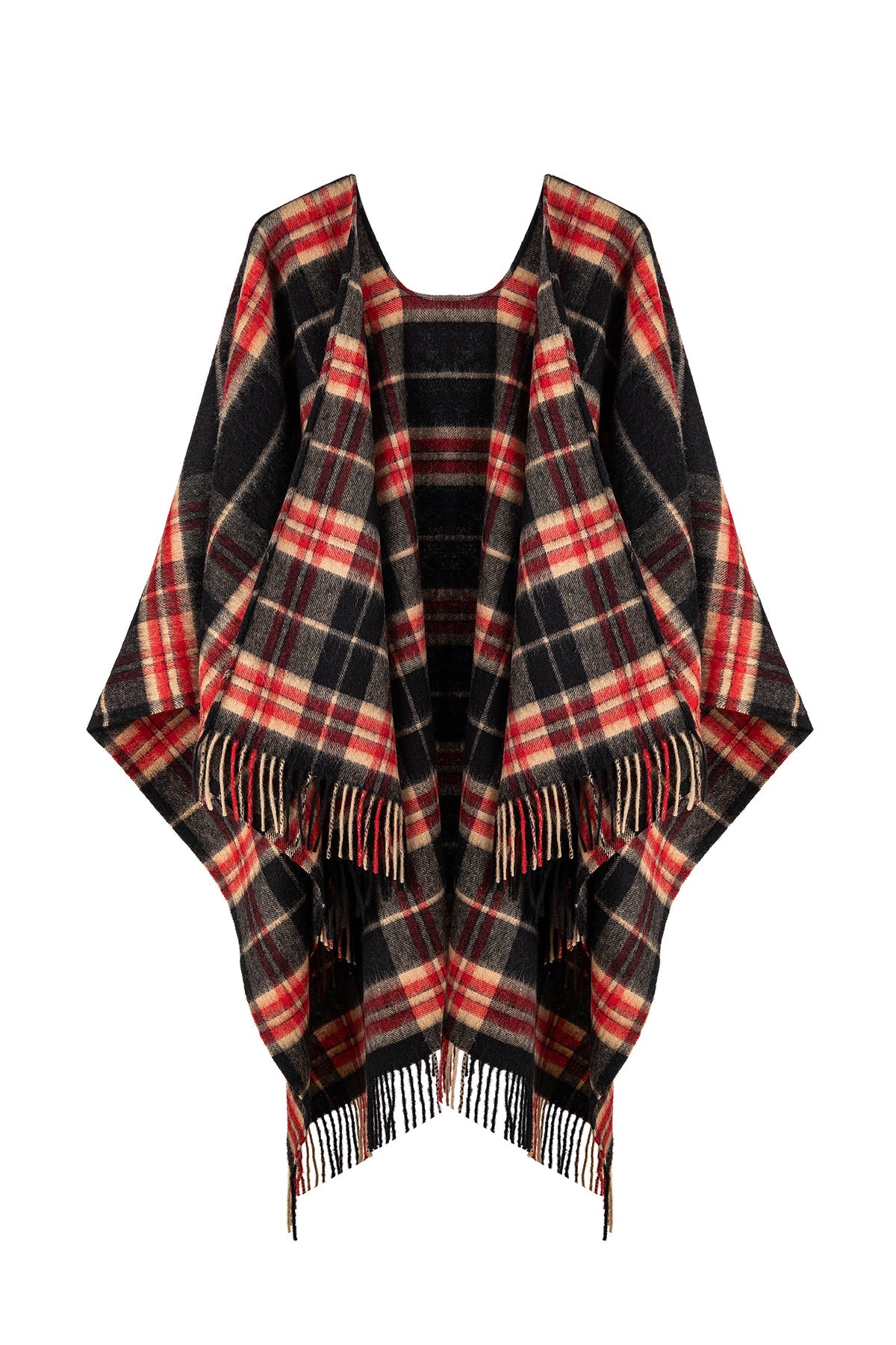 Luxury Cape/Poncho EC Check Exclusive Iconic Design - Black Style 1