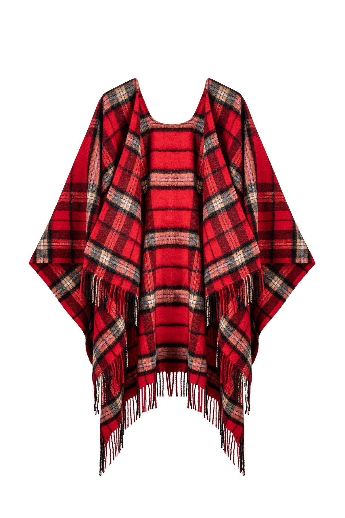 Luxury Cape/Poncho EC Check Exclusive Iconic Design - Red Style 6