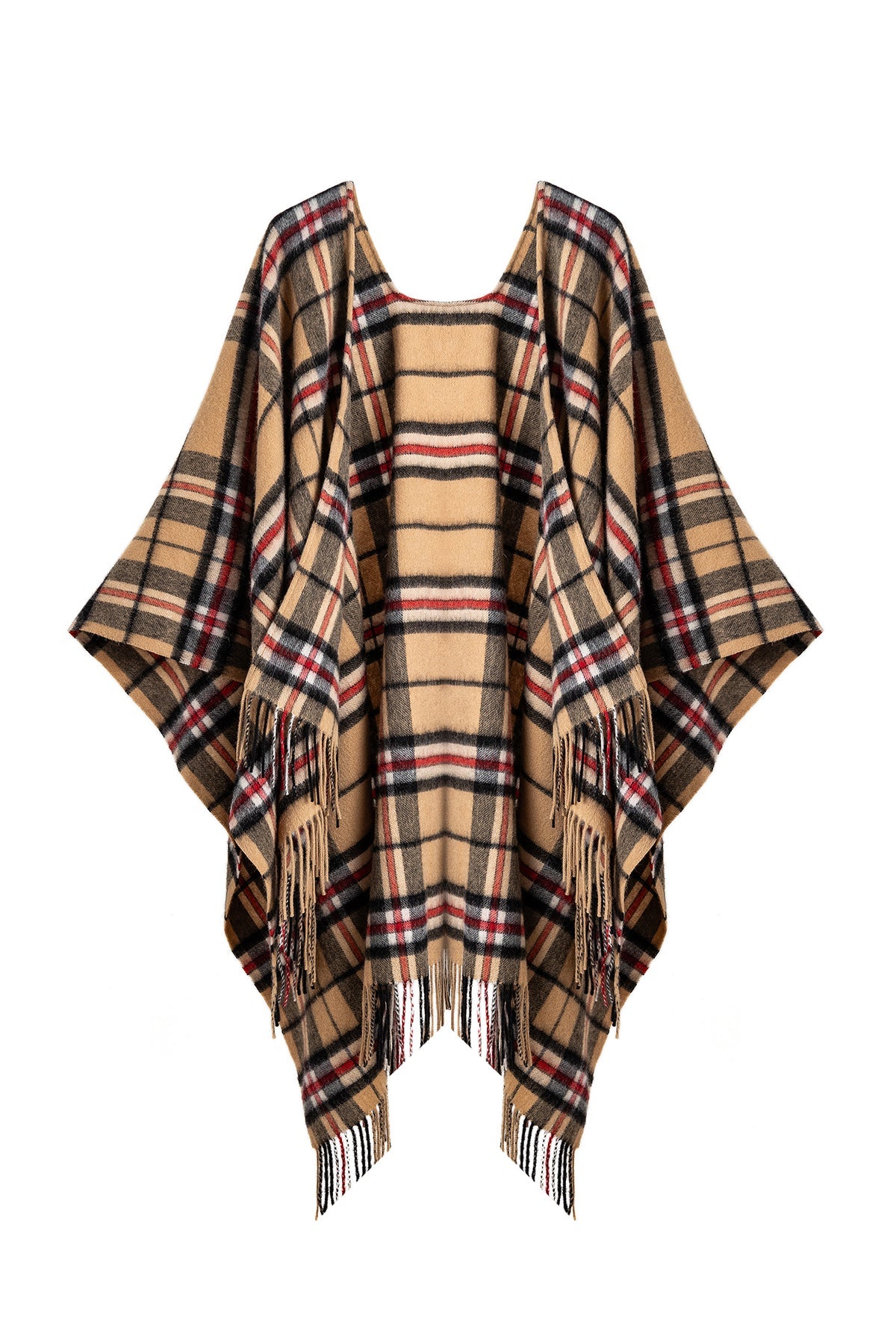 Luxury Cape/Poncho EC Check Exclusive Iconic Design - Camel Style 6