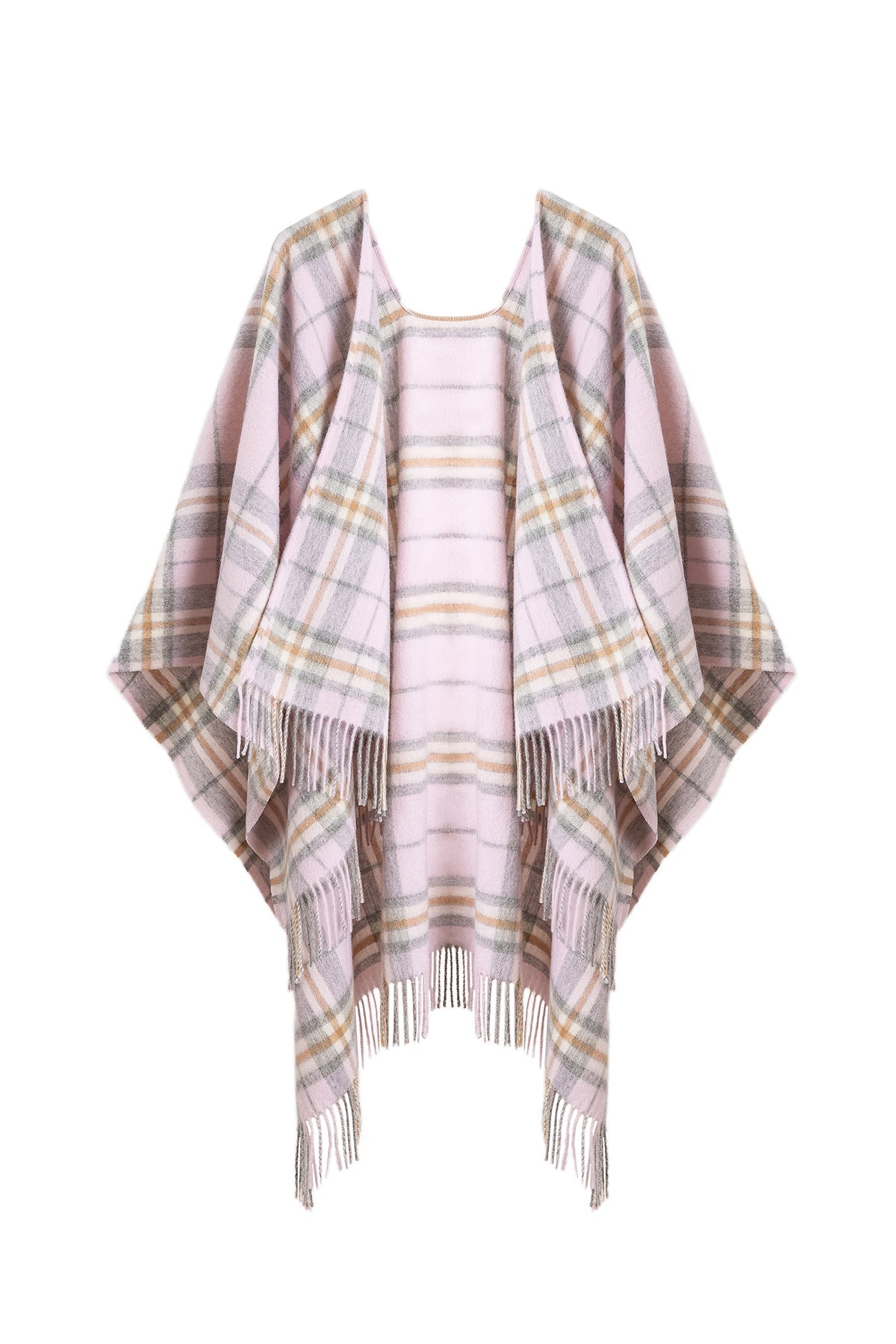 Luxury Cape/Poncho EC Check Exclusive Iconic Design - Pink Style 2
