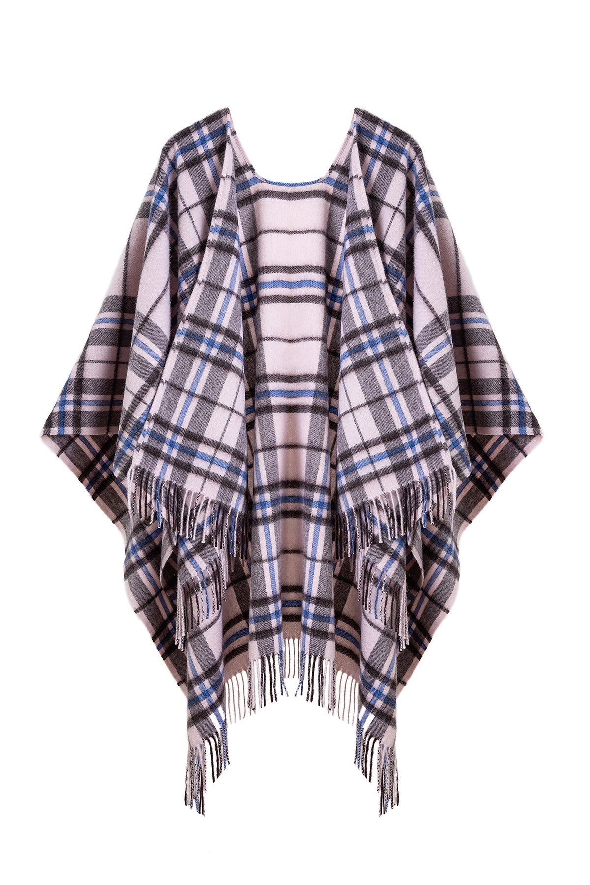 Luxury Cape/Poncho EC Check Exclusive Iconic Design - Blue Style 1