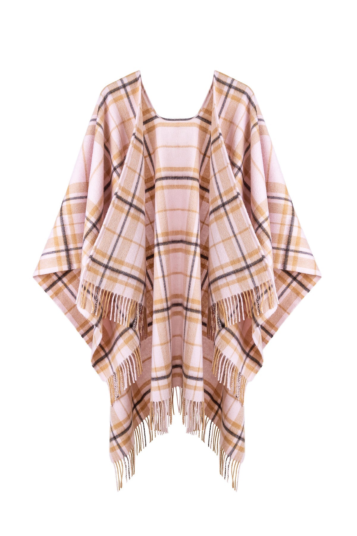 Luxury Cape/Poncho EC Check Exclusive Iconic Design - Pink Style 1