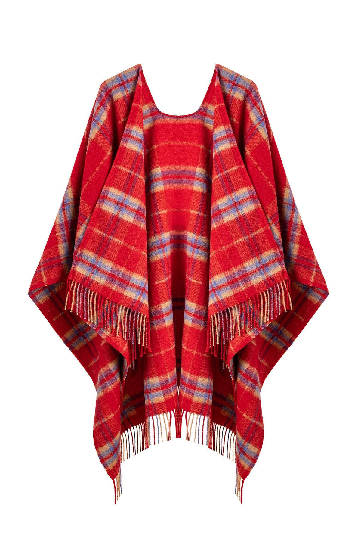 Luxury Cape/Poncho EC Check Exclusive Iconic Design - Red Style 1