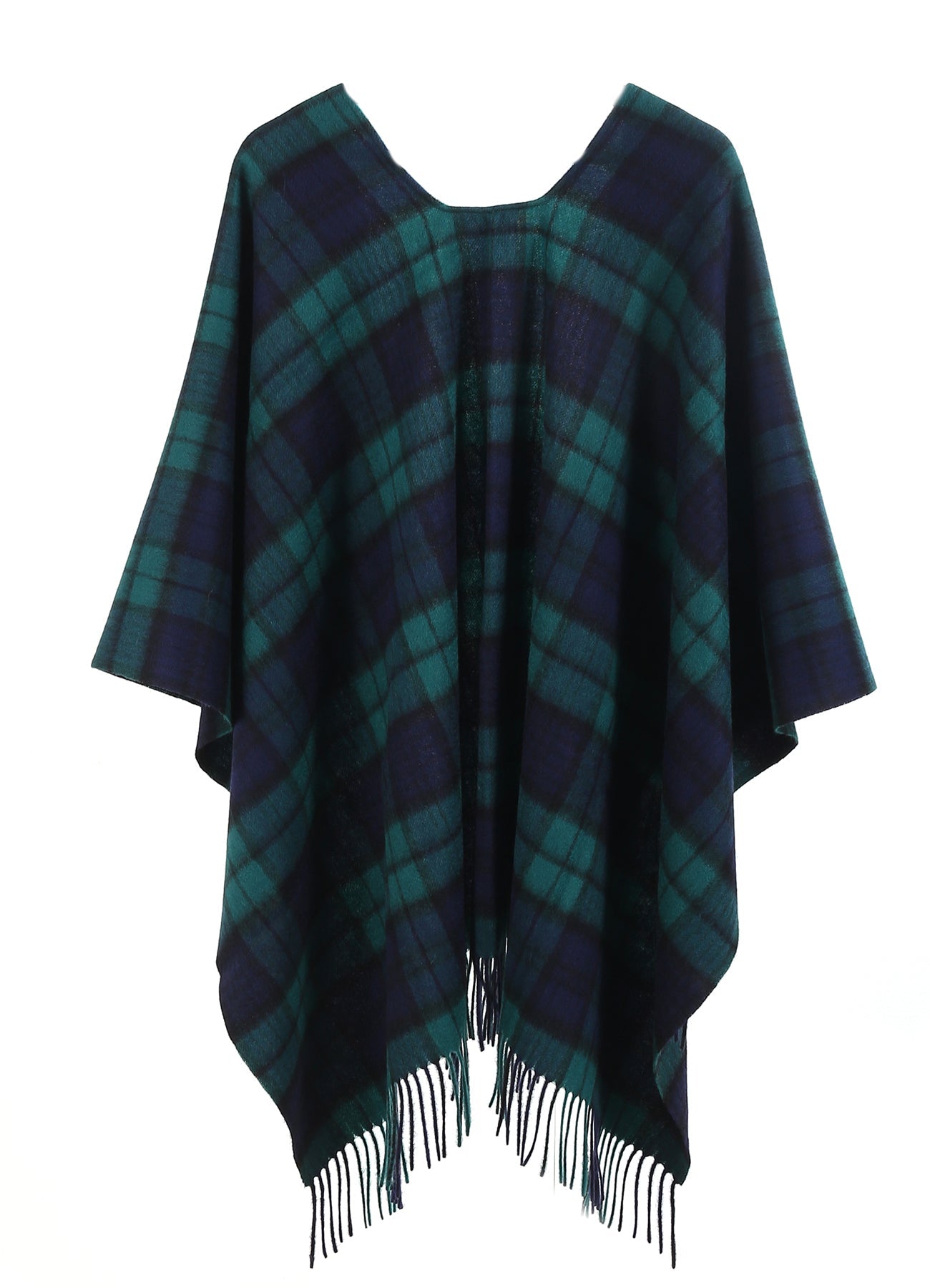 블랙 워치 케이프 100% 퓨어 램스울