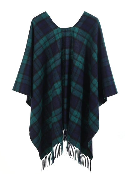 블랙 워치 케이프 100% 퓨어 램스울