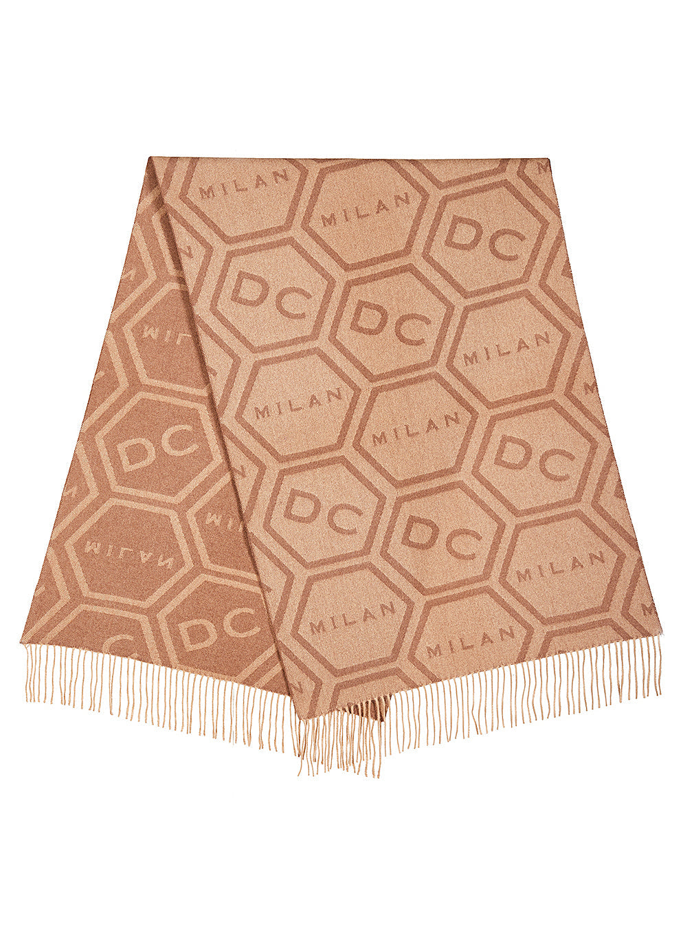 DC Monogram Camel Stole 100% Pure Lambswool