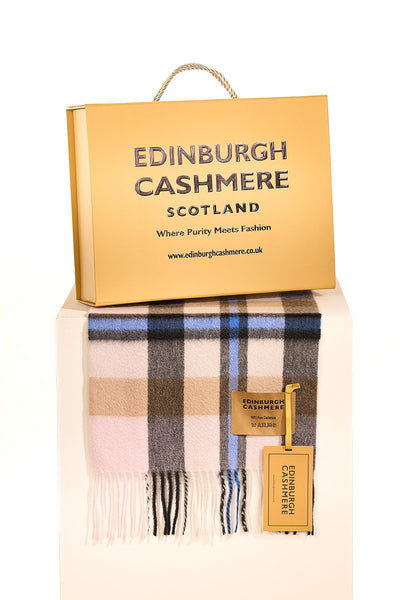 100% Pure Cashmere Children DC Scott Scarf Camel Cream