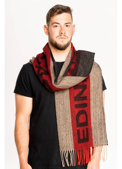 에든버러 레드 스카프 100% 퓨어 램스울