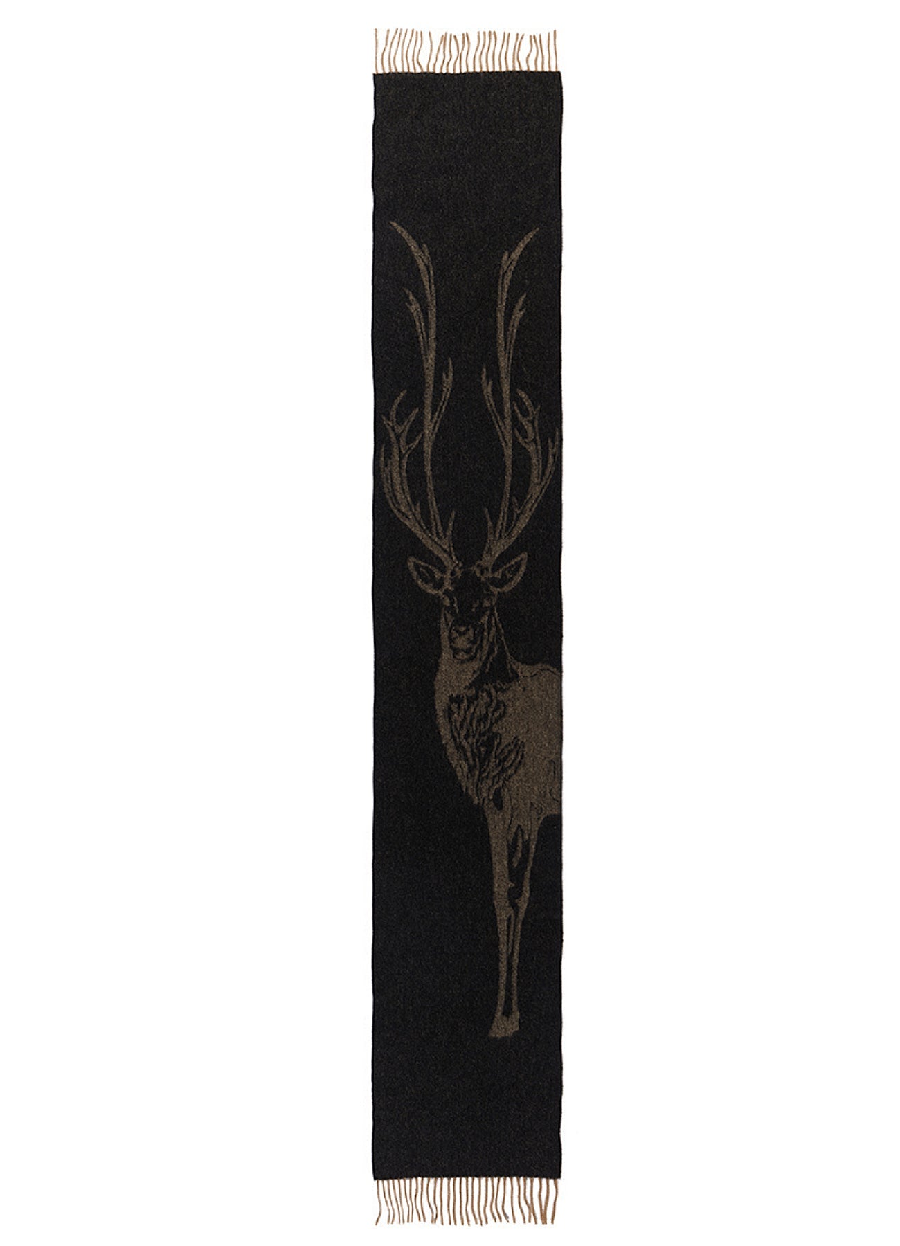 Full Stag Charcoal Scarf 100% 퓨어 램스울