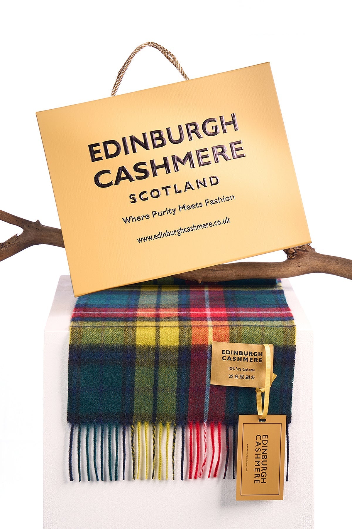 100% Pure Cashmere Children Tartan Scarf Buchanan