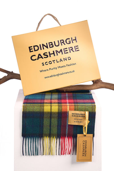 100% Pure Cashmere Children Tartan Scarf Buchanan