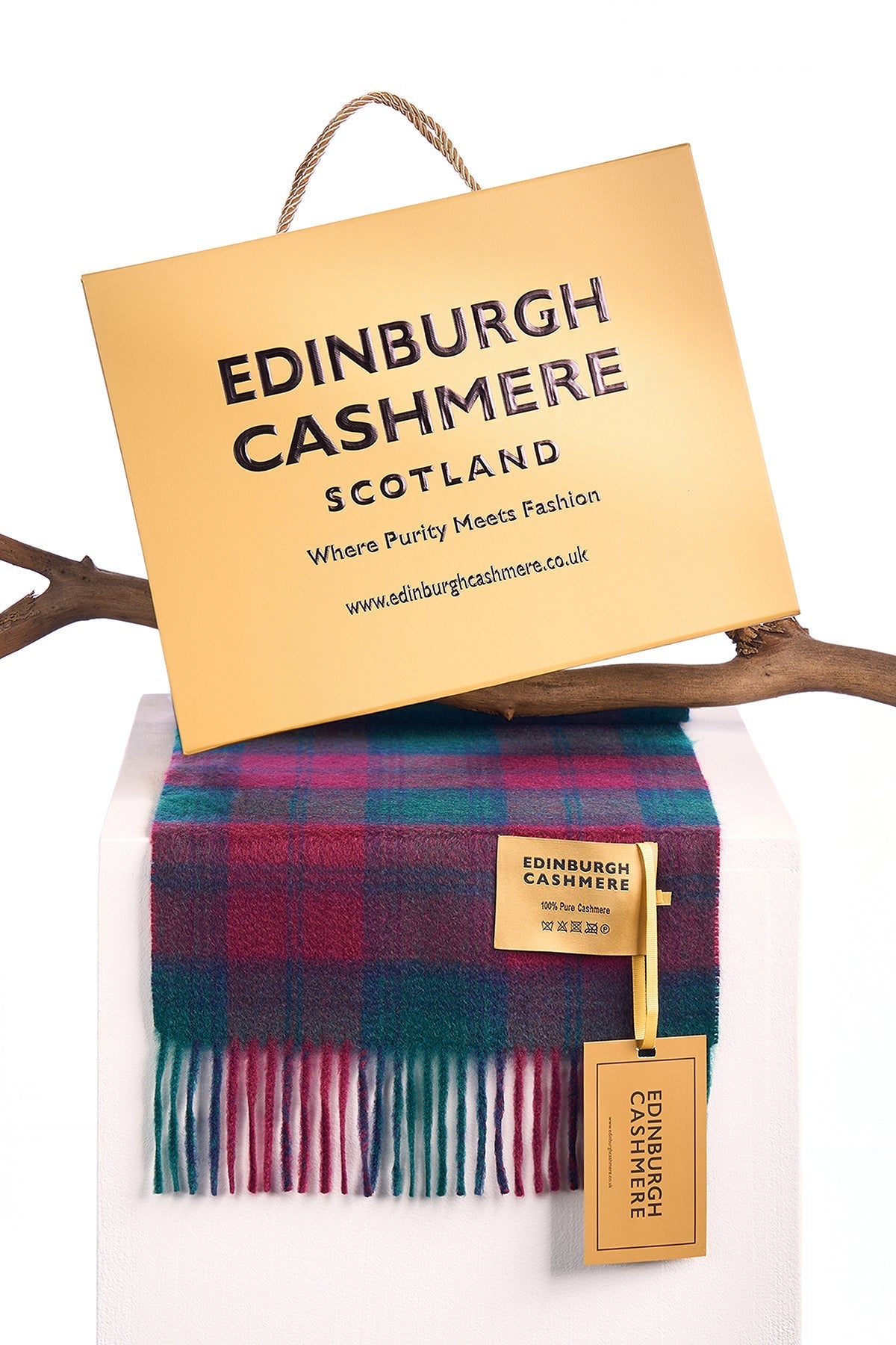 100% Pure Cashmere Children Tartan Scarf Lindsay