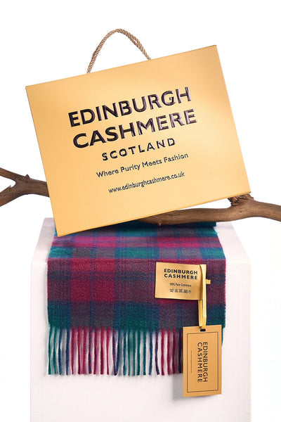 100% Pure Cashmere Children Tartan Scarf Lindsay