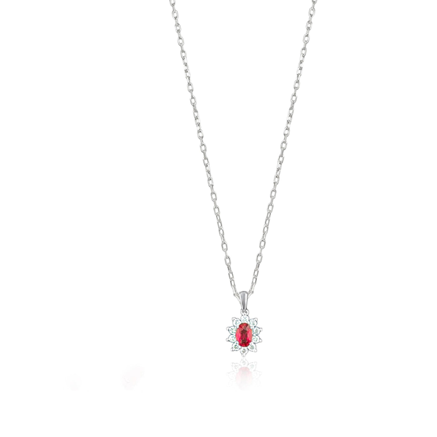 Scott Cashmere 18k White Gold with Ruby - Pendant Style 3