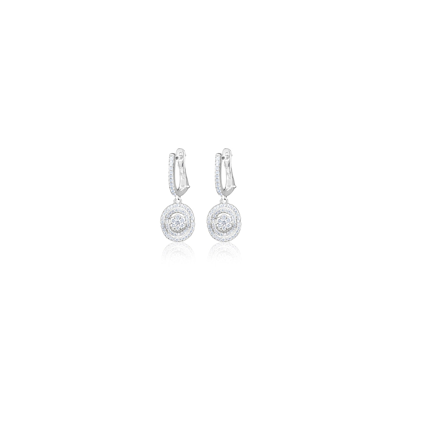 Scott Cashmere 18k White Gold with Diamond - Earring Style 10