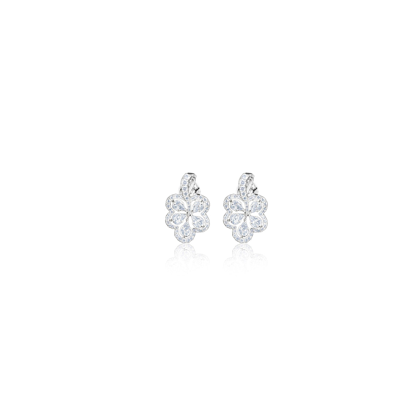 Scott Cashmere 18k White Gold with Diamond - Earring Style 9