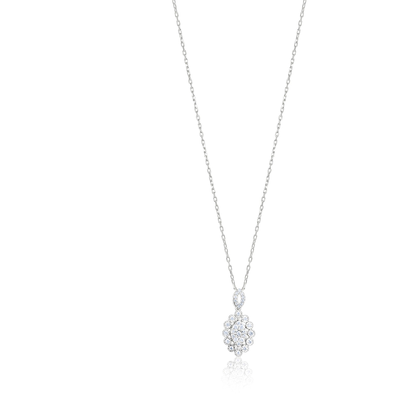 Scott Cashmere 18k White Gold with Diamond - Pendant Style 13