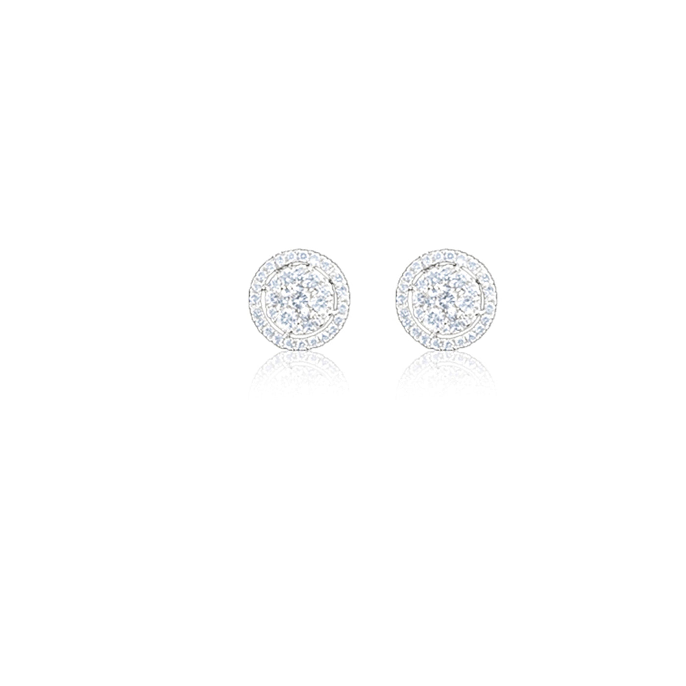 Scott Cashmere 18k White Gold with Diamond - Earring Style 11