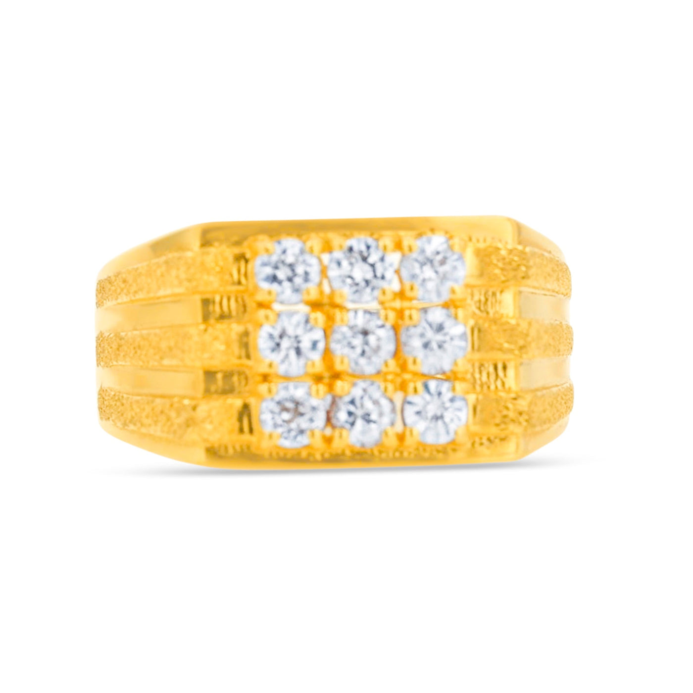 Scott Cashmere 22k Yellow Gold with Stone - Ring Style 67 (Men's Ring)