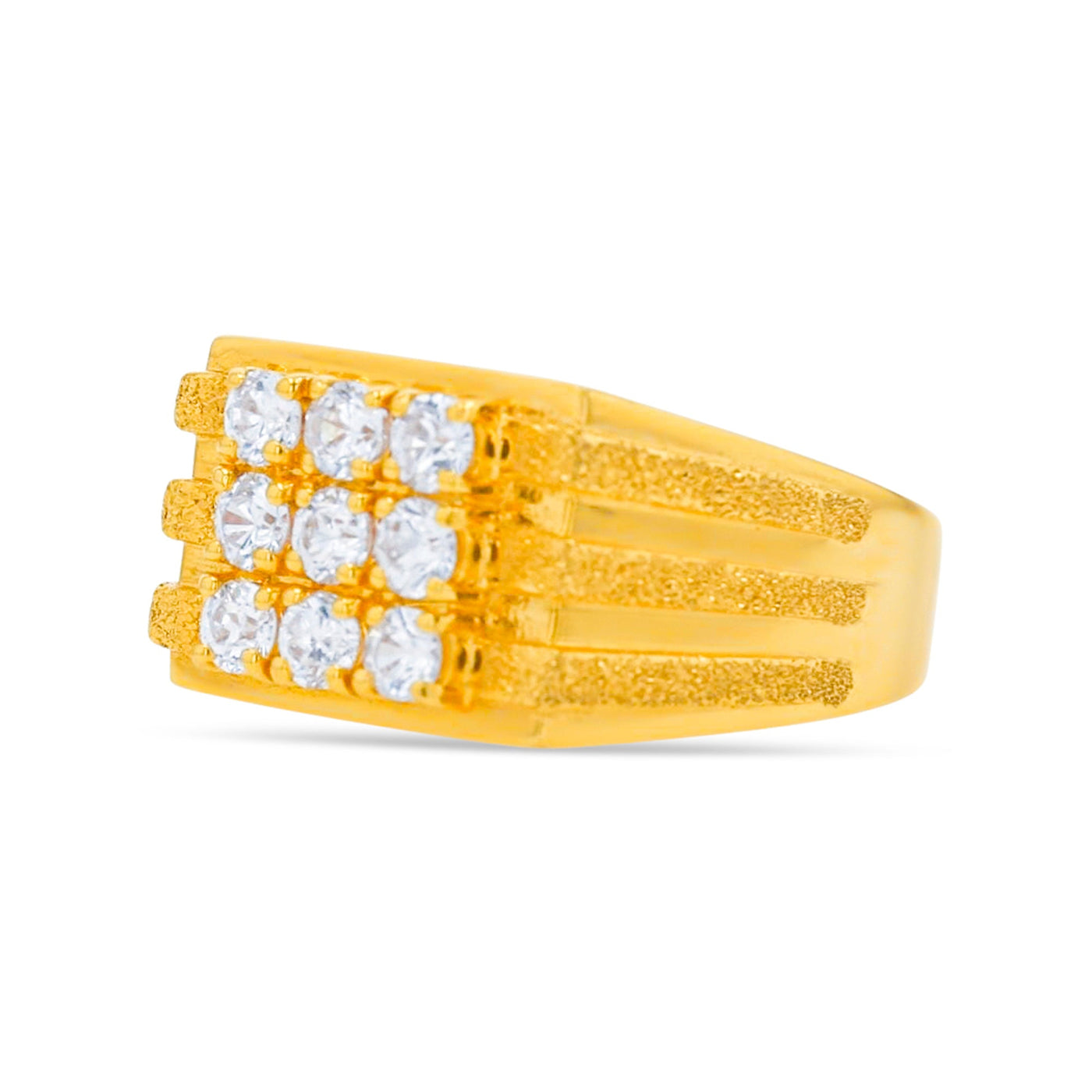 Scott Cashmere 22k Yellow Gold with Stone - Ring Style 67 (Men's Ring)