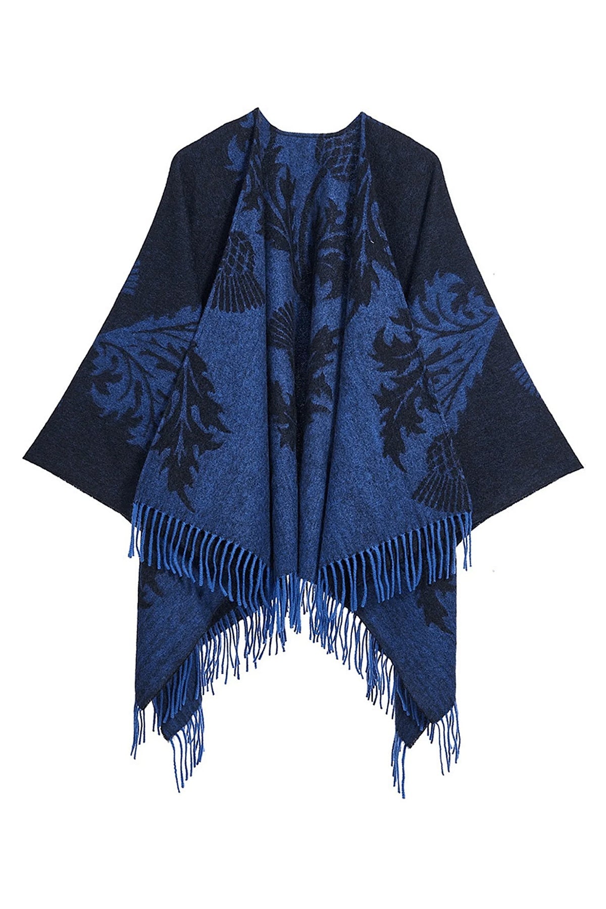 싱글 시슬 네이비 케이프 100% 퓨어 램스울