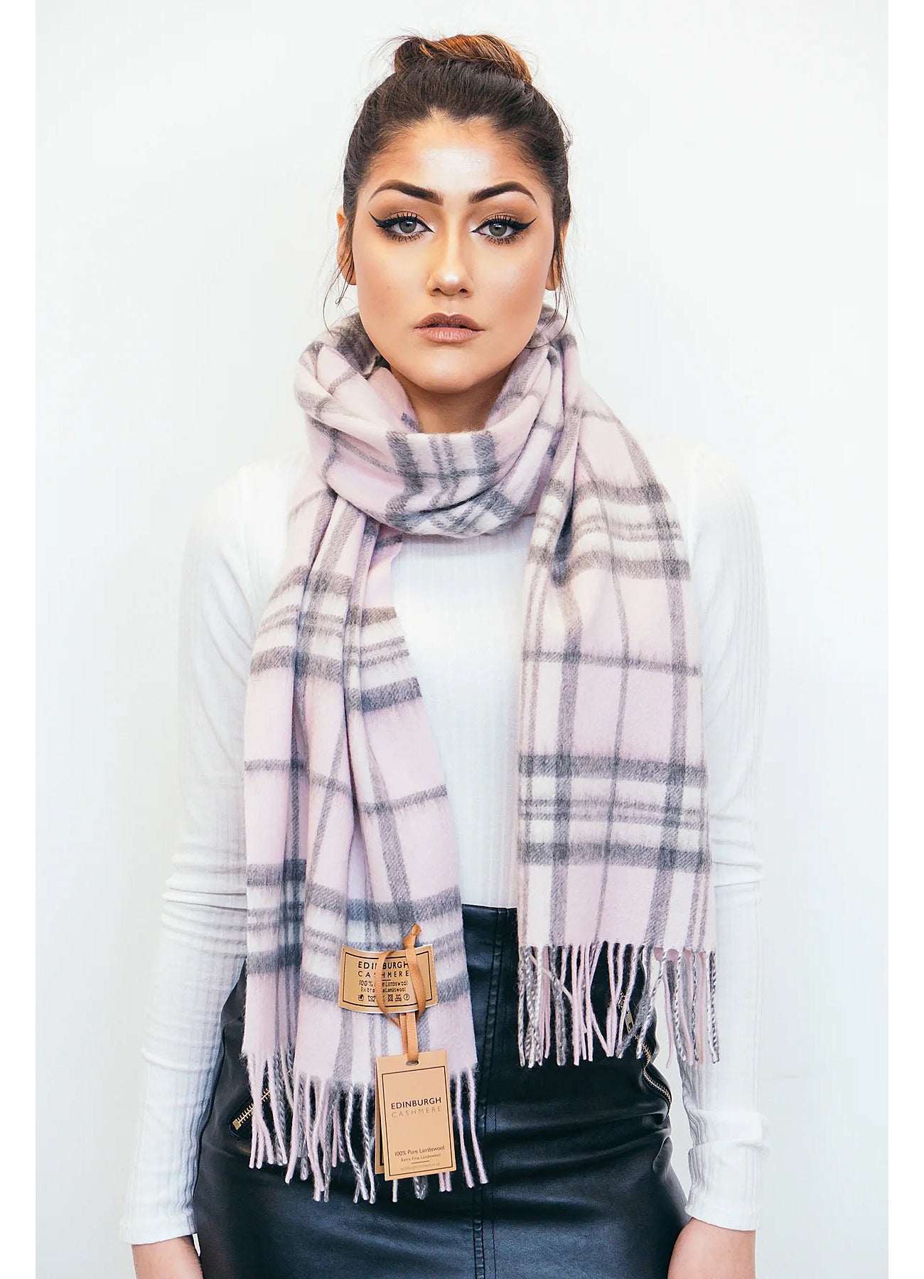 Thomson 핑크 스카프 100% Pure Lambswool